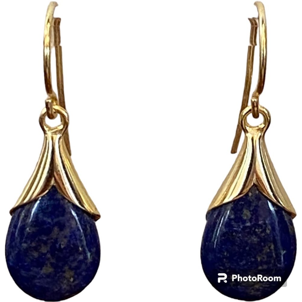 Ross Simons Lapis Drop Earrings in Sterling Silver